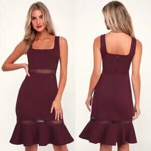 Lulu’s Martini Mama Plum Purple Crochet Cocktail Dress Size Small NWT